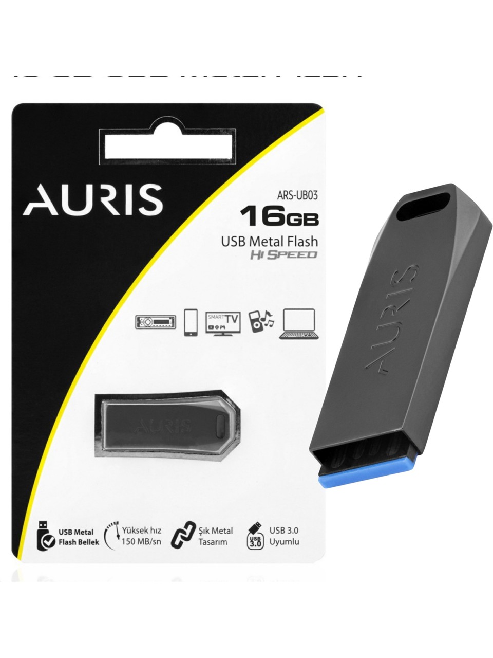 AURİS 16GB METAL FLASH BELLEK